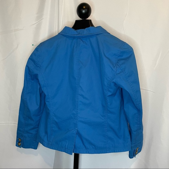 LL Bean Women’s Blue Long Sleeve Blazer Jacket Size 16 Petite *SEE MEASUREMENTS* - Picture 3 of 4